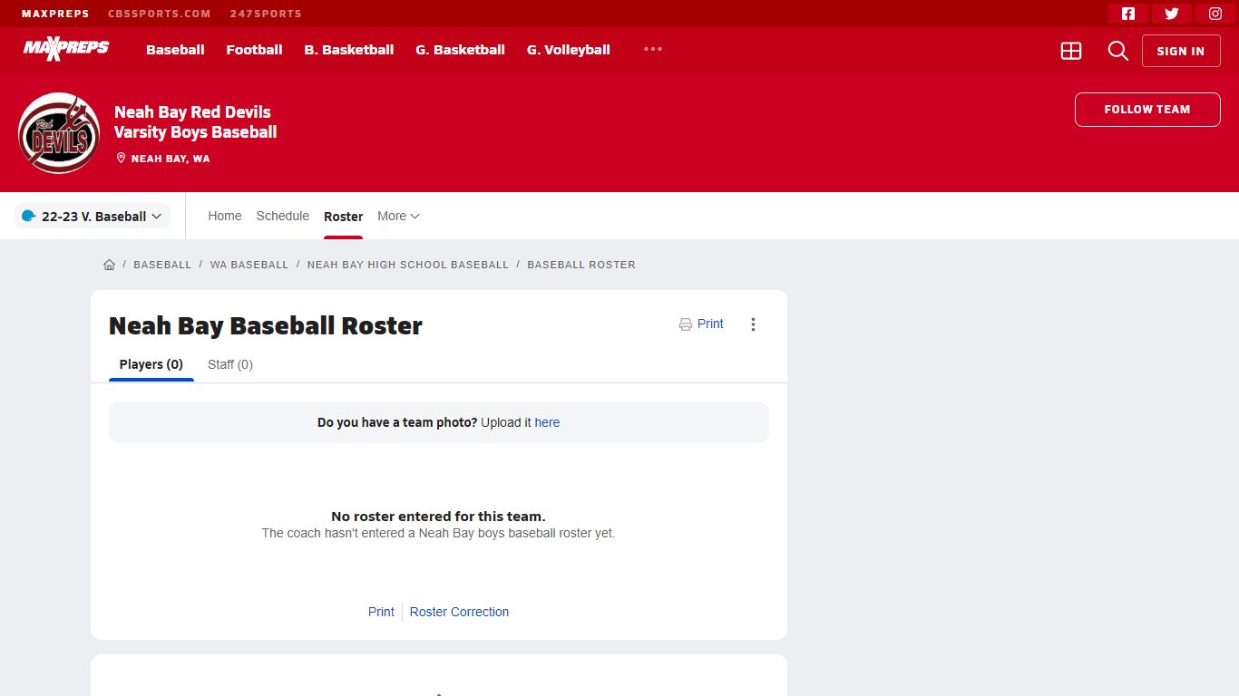 Roster - Neah Bay Red Devils (Neah Bay, WA) Varsity Baseball 21-22